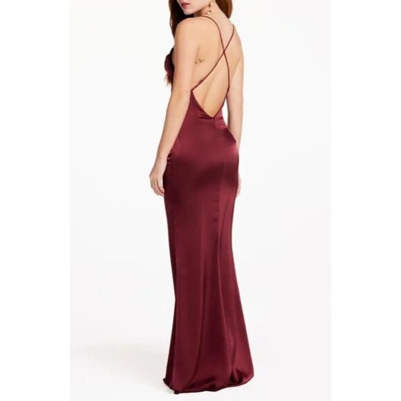 Katie May Tara Gown in Bordeaux Small Womens Long Maxi Dress - Picture 12 of 13